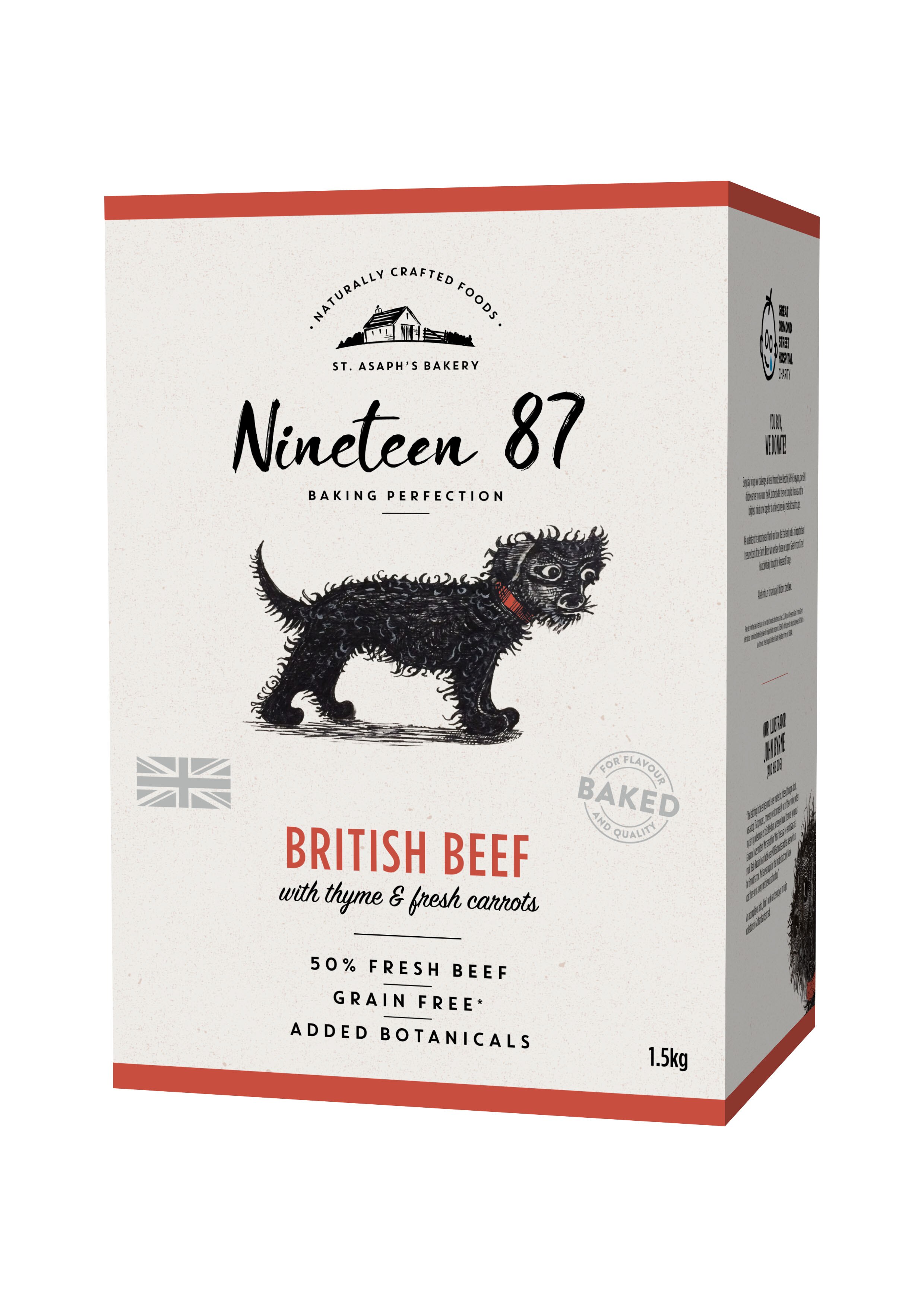 Nineteen 87 Baked Complete Grain Free Beef with Carrots Dog Food - 1.5kg